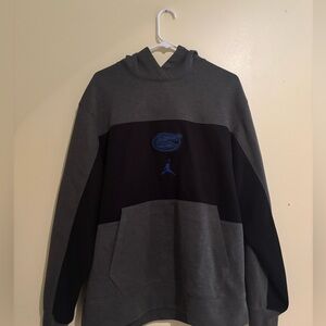 Jordan Gray and Black Men's Hoodie with Gator logo